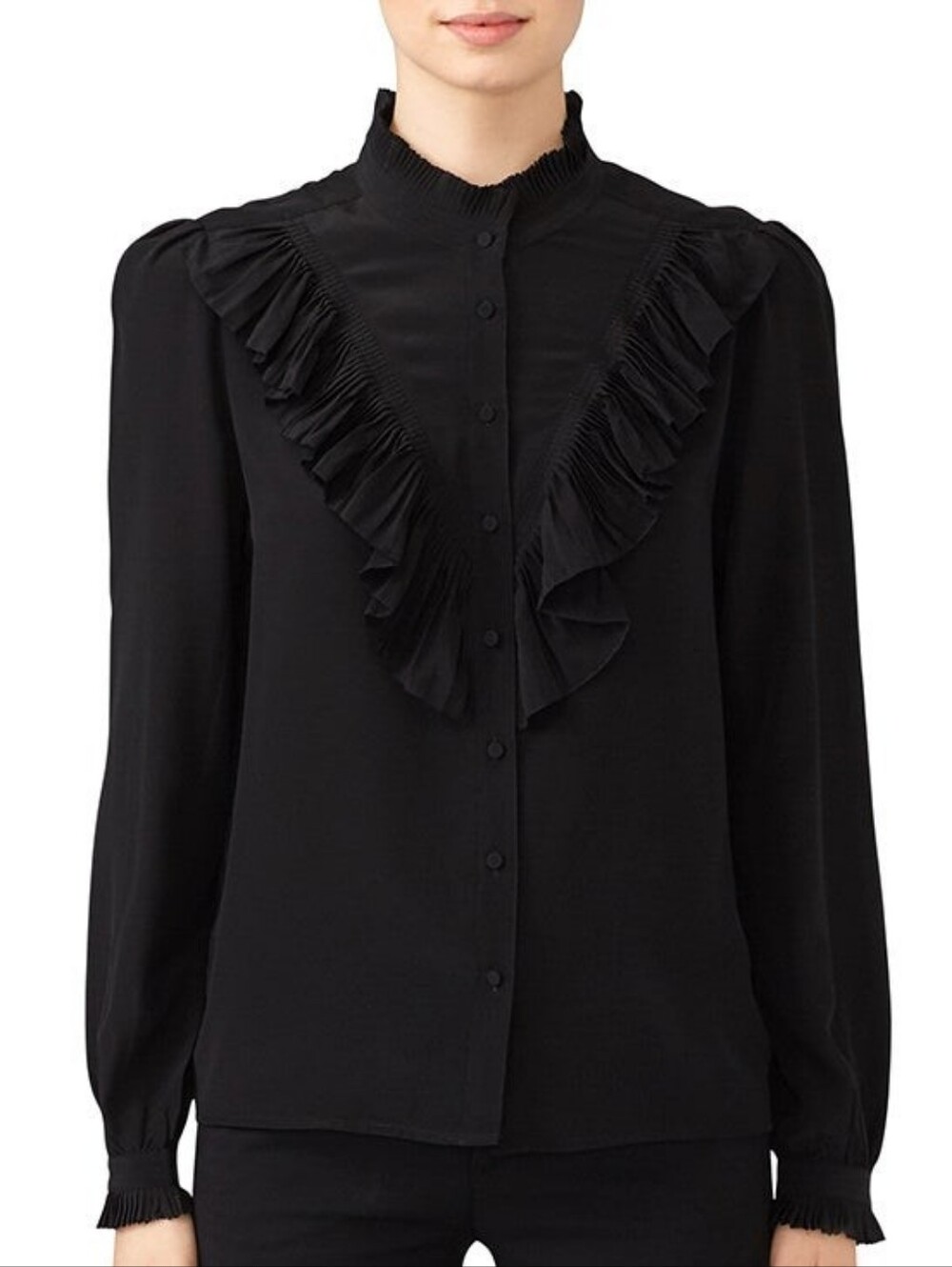Zadig & Voltaire Tacorra Deluxe Silk Shirt Black Small